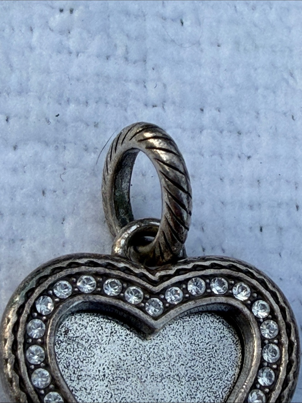 Brighton Halo Heart Charm Silver Crystal Heart Charm Believed Retired - Picture 6 of 8